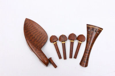 New 1set violin parts 4/4 snake wood Accessories tailpiece peg endpin Chin rest - Image 1 of 4