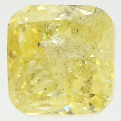 Diamante corte cojín 0,72 quilates elegante color amarillo I1 natural mejorado certificado Foto 1 de 4