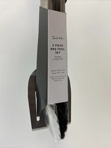 Sur La Table 2-Piece BBQ Tool Set Spatula & Locking Tongs Stainless - Picture 1 of 8