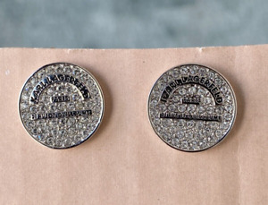 Karl Lagerfeld Pave Rue St Guillaume Post Earrings with Crystal from Swarovski