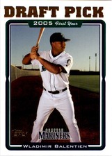 2005 Topps Seattle Mariners Baseball Card #683 Wladimir Balentien FY RC