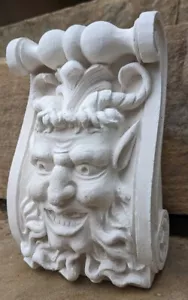 Pan Gargoyle satiro fauno parete Mefistofele mensola chiave di volta fermalibro grottesco - Foto 1 di 1