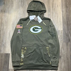 Nike Green Bay Packers Salute to Service Hoodie 2022 Herren Sideline Pullover - Bild 1 von 5