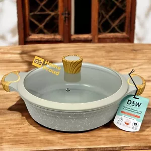 D&W Niedrige Kasserolle Bratpfanne 11 Zoll mit Glasdeckel Antihaft Deane & White Kochgeschirr - Bild 1 von 18