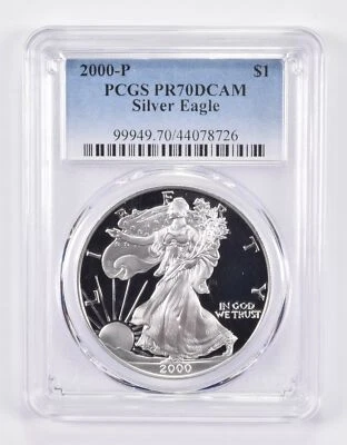 2000-P PR70 DCAM American Silver Eagle PCGS Blue Label - Image 1 of 4