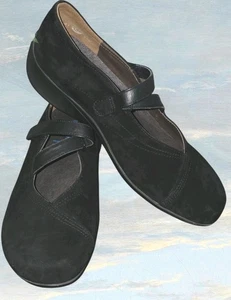 WOLKY Passion Black Leather Z-Strap Mary Jane Comfort Shoes Size 41/ US 9 - 9.5 - Picture 1 of 13