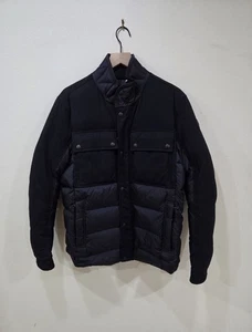 Moncler Decroux Wool Detail Jacket in Black Designer Size 4 Men's Size ~Large - Picture 1 of 12