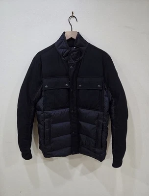 Moncler Decroux Wool Detail Jacket in Black Designer Size 4 Men's Size ~Large - Image 1 of 4
