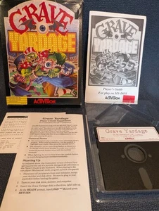 Grave Yardage - Activision Commodore 64 Vintage Video Game + Manual + Inserts - Picture 1 of 15