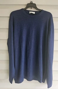 Gran Sasso Sweater Men's Size  54  XL Blue Long Sleeve Virgin Wool Italy - Picture 1 of 5