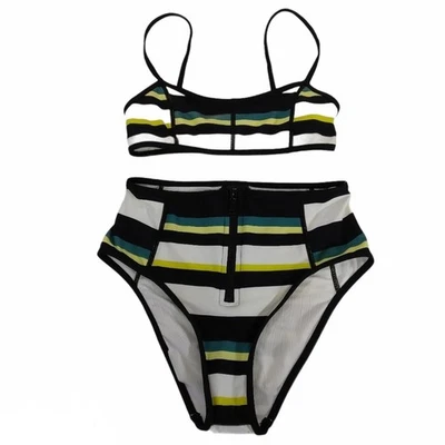 Proenza Schuler Stripped Sporty Bikini Set 2pc Size XS Beach Vacation - Image 1 of 4