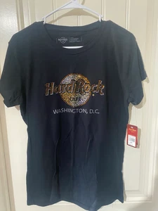 Damen Large Hard Rock Cafe Shirt nagelneu mit Etikett Strass Washington DC - Bild 1 von 5