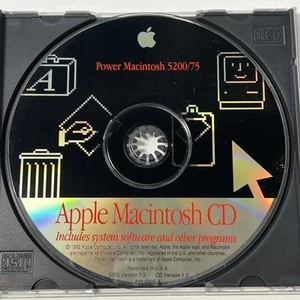 Disco CD installazione software sistema Macintosh 1995 vintage 691-0405-A alimentazione Mac 5200 - Foto 1 di 4