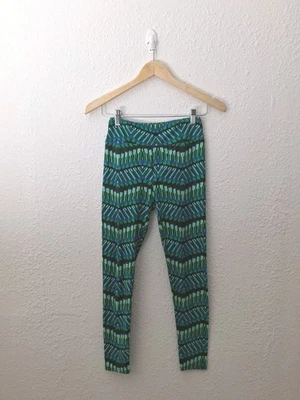 Леггинсы LuLaRoe: брюки для йоги и отдыха: один размер: зеленые геометрические - Изображение 1 из 4