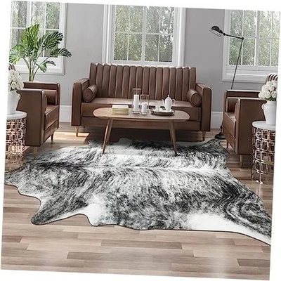 Alfombra Western Decor Piel Sintética Piel de Vaca, 6 x 7 Pies Piel de Animal Premium Piel de Vaca  Foto 1 de 4