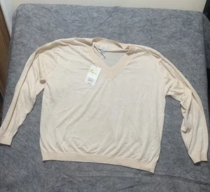 Suéter A New Day para mujer calibre fino cuello en V XS crema ligero nuevo con etiquetas 573 - Imagen 1 de 14