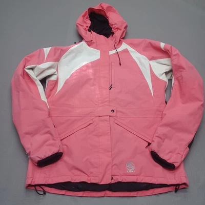 Chaqueta Loki Gear Mujer Grande Rosa Blanco Mitón Con Capucha Aislante Esquí Snowboard Foto 1 de 4