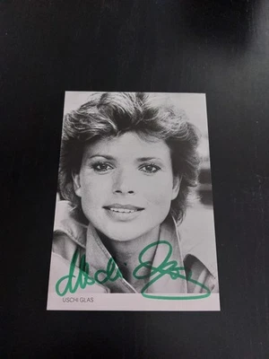 Autogramm AK Autogrammkarte Uschi Glas Schauspielerin Winnetou Sache Schätzchen - Bild 1 von 2