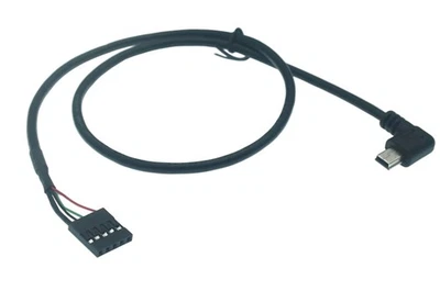 Mini USB 5-Pin Angled Male to 5-Pin USB Header Motherboard Cable 0.5m - Image 1 of 4