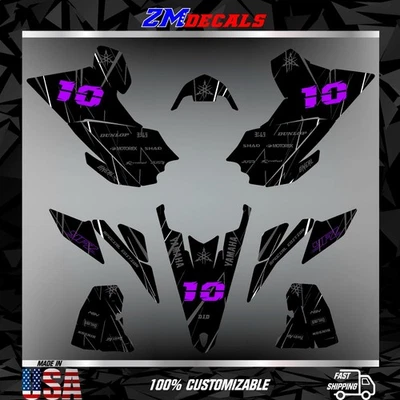 Yamaha YFZ 450R graphics kit 2009 2010 2011 2012 2013 decals stickers atv utv - Image 1 of 4