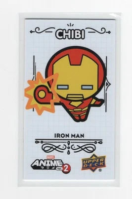 2023 Upper Deck Marvel Anime Vol. 2 IRON MAN #63 Chibi Tier 4 SSP 1:2300 Packs - Image 1 of 2