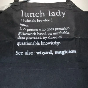 Lunch Lady Apron W/ Pockets Lunch Lady Appreciation Gift School Cook 28x30 - Picture 1 of 16