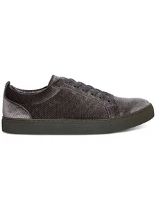 STEVE MADDEN Mens Gray Snake Back Tab Yali Round Toe Velvet Sneakers Shoes 9.5 - Picture 1 of 5
