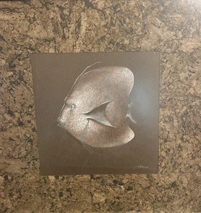 Alexander (Alejandro) Canedo Original Buntstift auf Papier Fisch - Bild 1 von 4