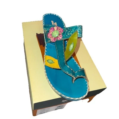 Spring Step Women Turquoise Leather 40/9 US Made In Italy Roseanne - Image 1 of 4