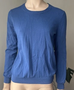 Theory Womens Royal Blue Knit Long Sleeve Sweater Sz M - Picture 1 of 9