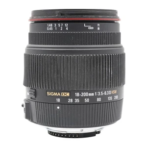 Lens Zoom Sigma 18-200mm Dc OS HSM 3.5-6.3 II 18-200 MM - Nikon Af Boxed - Picture 1 of 5