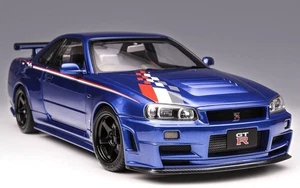 MOTORHELIX M83428 1/18 Nissan Skyline GT-R R34 NISMO CUSTOMIZED Bayside Blue - Picture 1 of 6