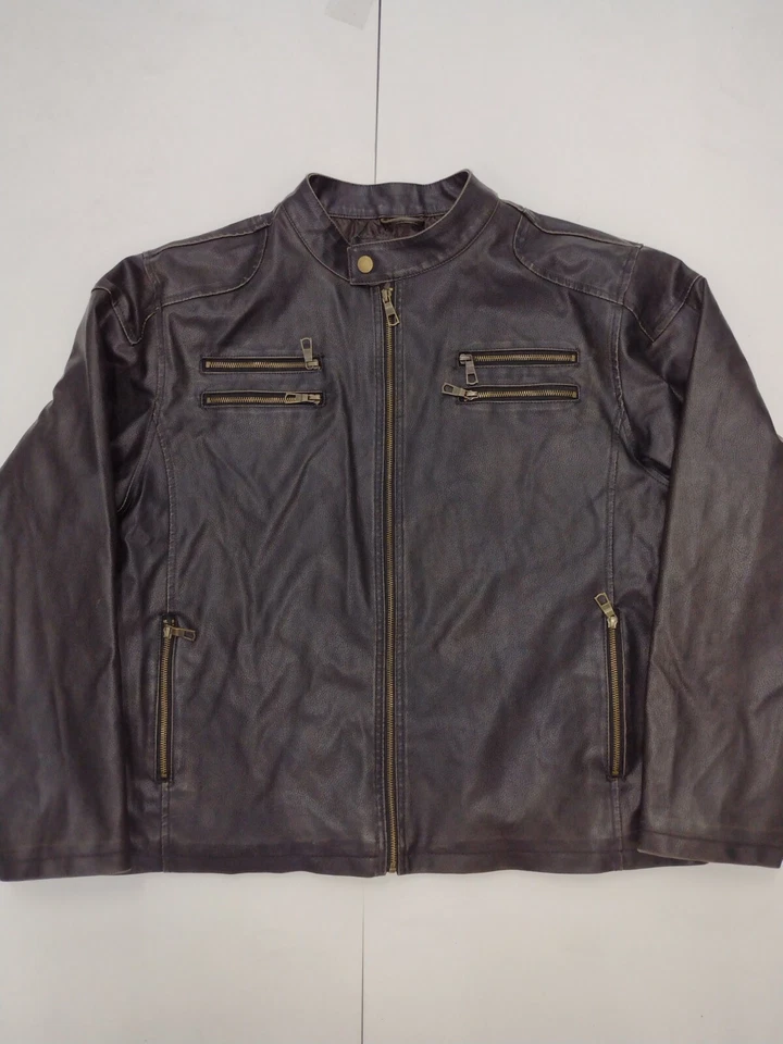 Jaqueta de couro masculina London Brave Soul GG/brn - Imagem 1 de 1