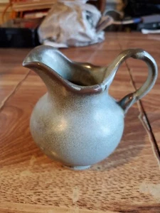 Vintage Frankoma 40A Pottery Creamer Prairie Green Pitcher 4.5” X4.5” - Picture 1 of 5