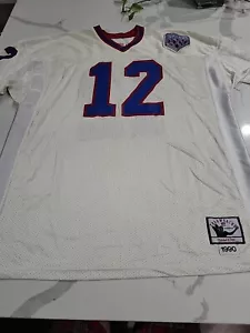 Vtg Buffalo Bills Jim Kelly Super Bowl XXV M&Ness Jersey Unisex Size Adult 54 - Picture 1 of 8