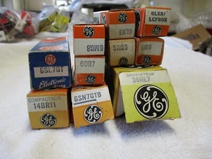 10 Vintage GE Electronic Tubes NOS, Untested, Appear Unused - Picture 1 of 6
