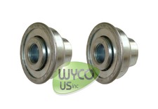 2 Flange Bearings W/ Neck,1-1/8" Od x 3/8" Id x 3/4" L,Some Shopping Carts,B-125