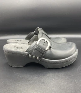 Crocs Cobbler zoccoli in pelle con fibbia nero slip-on mulo donna taglia 6 (15513) - Foto 1 di 10