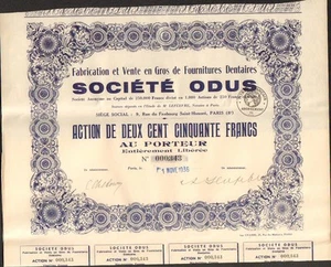Société ODUS, Fournitures Dentaires (K) - Picture 1 of 1