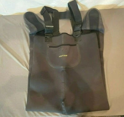 Aleutian Gray Stocking Foot Neoprene Fishing Waders Size Small Fast Shipping - Image 1 of 4