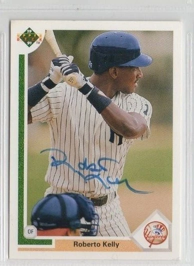Roberto Kelly 1991 Upper Deck signed auto autographed card Yankees - Image 1 of 1