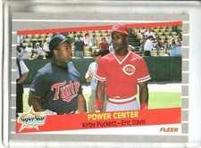 1989 FLEER KIRBY PUCKETT & ERIC DAVIS SUPER STAR SPECIAL 