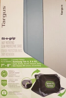 Targus Fit-n-Grip Universal 360 Rotating Case for 7 - 8 Inch Tablets - Brand New - Image 1 of 4
