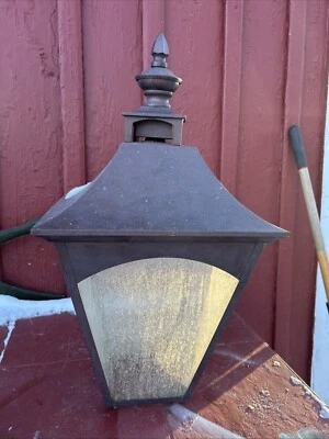 LG Outdoor Light Fixture Tin Metal Opaque Panels For Post Shell Only NEW 13x25” - Image 1 of 4