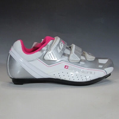Zapatos de ciclismo de carretera Louis Garneau Jade para mujer (plateados/fucsia, EU 37, ETC 5-5,5) Foto 1 de 4