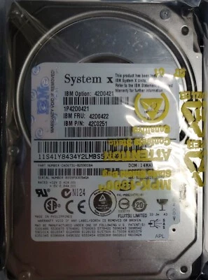 NEW IBM System x SFF 146 GB 2.5" SAS 10K RPM Hard Drive 42D0422 42D0421 42C0521 - Image 1 of 4
