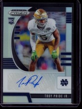 2020 Panini Prizm Draft #224 Troy Pride Jr. Draft Picks Prizms Silver Auto