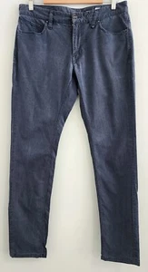 Volcom Men Long Pants Size 32 Blue Denim Straight Button Zip Pockets Cotton - Picture 1 of 10