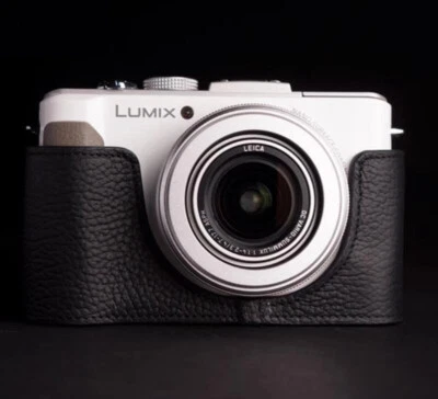 Genuine Real Leather Half Camera Case Bag Cover Handmade for Panasonic LX7 - Image 1 of 4