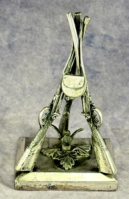 Pisapapeles antiguos de 5,5" para rifles de punta de pareja - figura plateada #2429 Foto 1 de 4